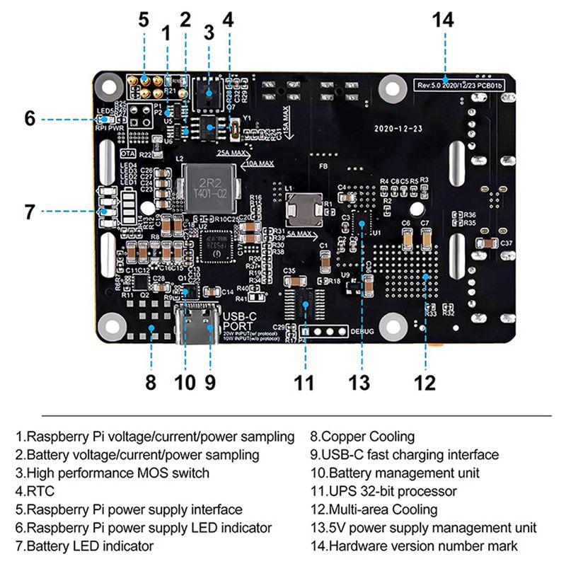 AA08-2X For Raspberry Pi 4 UPS - Raspberry Pi Uninterrupted Power Supply Ups 18650 recension och pris