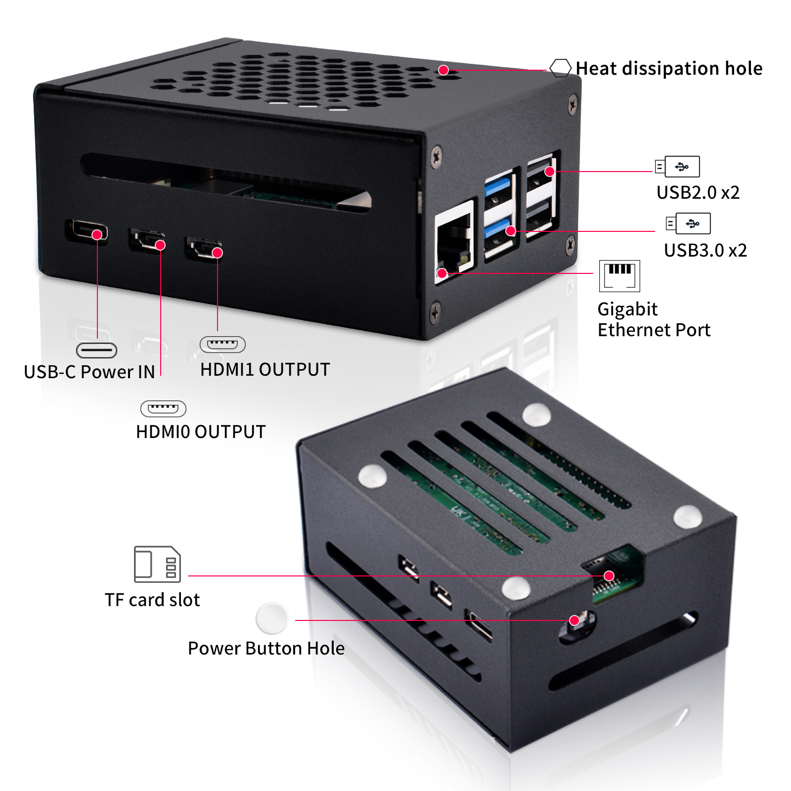52Pi  Raspberry Pi 5 Metal Cas - Argon One V3 M.2 Nvme Case recension och pris
